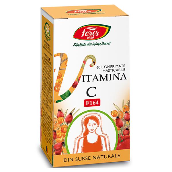 Vitamina C Naturala F164, Fares, 60 Comprimate Masticabile - Vitax.ro