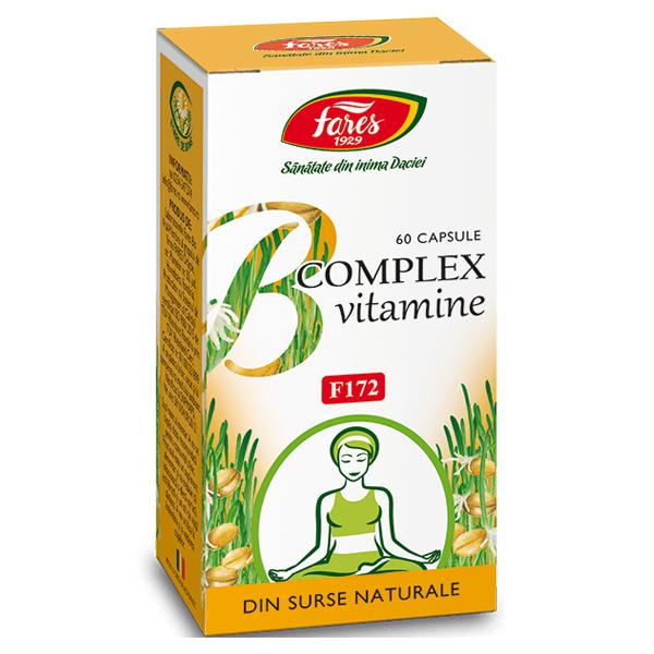 B Complex Vitamine Naturale F172, Fares, 60 Capsule - Vitax.ro