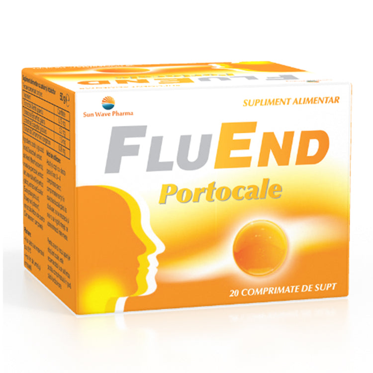 Fluend Portocale, Sun Wave Pharma, 20 Comprimate De Supt - Vitax.ro