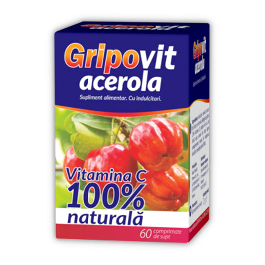 Gripovit Acerola, Zdrovit, 60 Comprimate De Supt - Vitax.ro