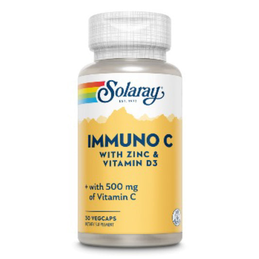 Immuno C With Zinc And Vitamin D3, Solaray, 30 Capsule Vegetale - Vitax.ro