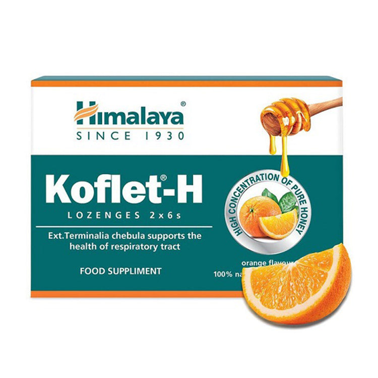 Koflet Pastile Portocale, Himalaya Herbal, 12 Bucati - Vitax.ro