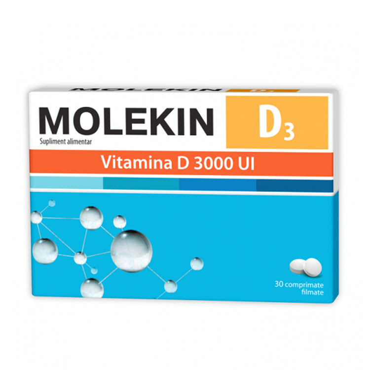 Molekin D3 3000 UI, Zdrovit, 30 Comprimate - Vitax.ro