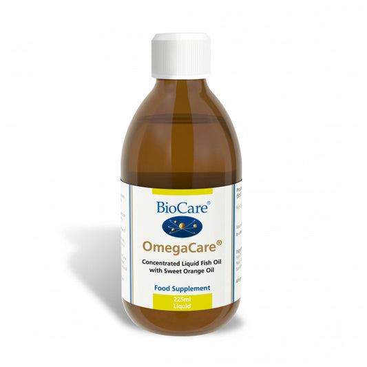OmegaCare Liquid Fish Oil With Orange, BioCare, 225ml - Vitax.ro