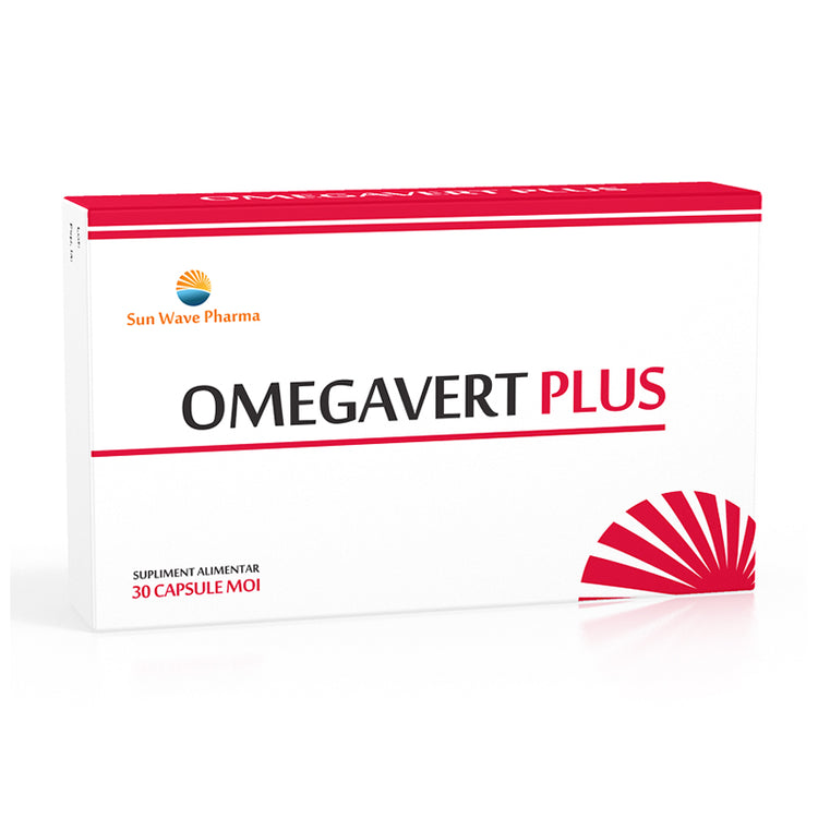Omegavert Plus, Sun Wave Pharma, 30 Capsule - Vitax.ro