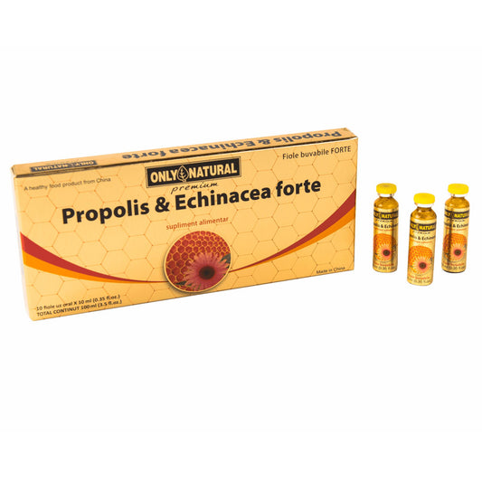 Propolis & Echinacea Forte, Only Natural, 10 Fiole Buvabile - Vitax.ro
