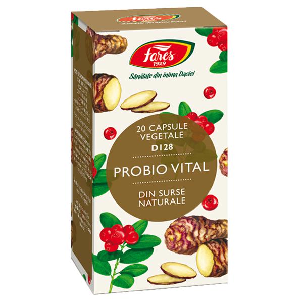 Probio Vital D128, Fares, 20 Capsule - Vitax.ro