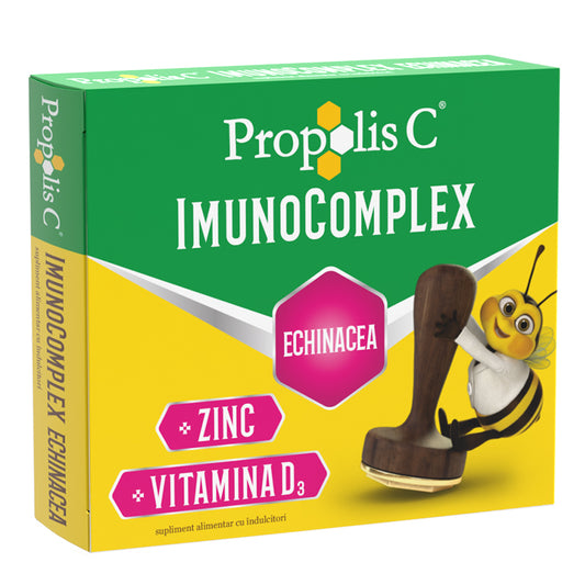 Propolis C Echinaceea Imunocomplex, Fiterman Pharma, 20 Comprimate Masticabile - Vitax.ro