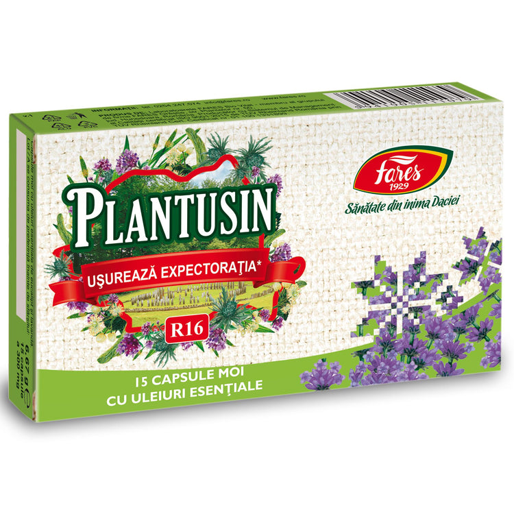 Plantusin Usureaza Expectoratia, R16, 15 Capsule Moi - Vitax.ro