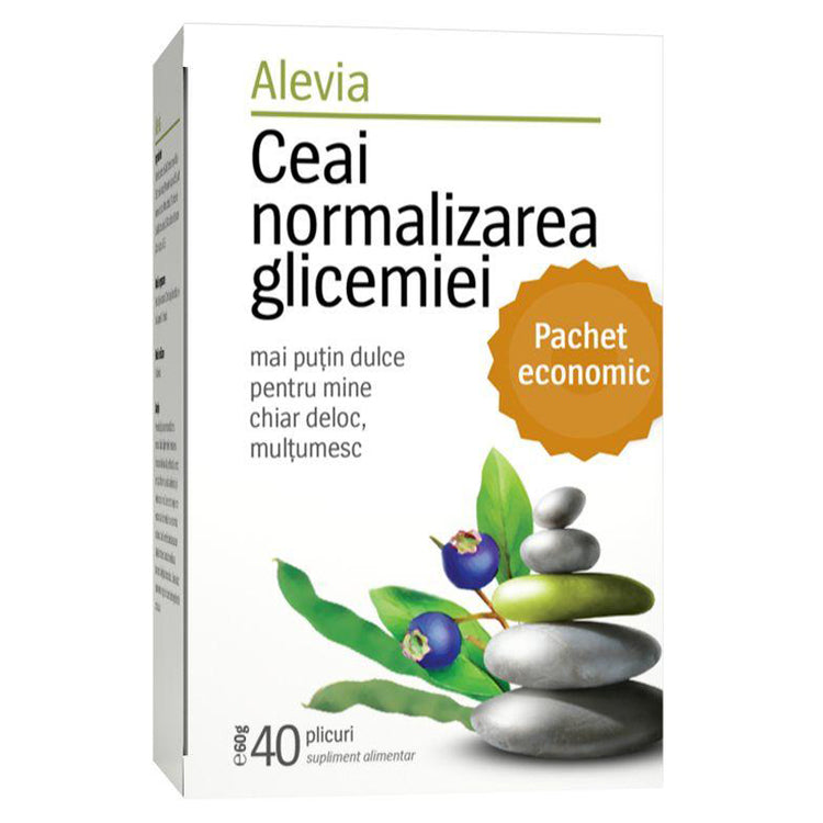 Ceai Normalizarea Glicemiei, Alevia, 40 Plicuri - Vitax.ro