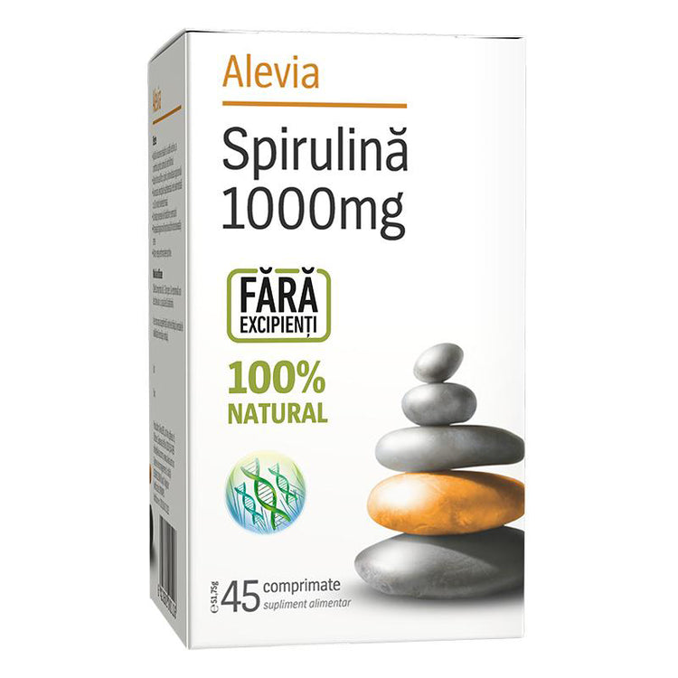 Spirulina 1000mg, Alevia, 45 Comprimate - Vitax.ro