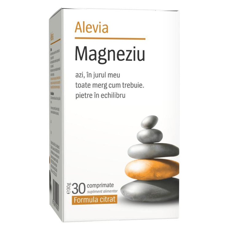 Magneziu - Formula Citrat, Alevia, 30 Comprimate - Vitax.ro