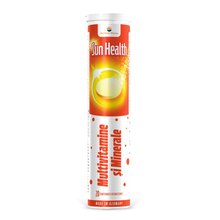 Sun Health Multivitamine si Minerale, Sun Wave Pharma, 20 Comprimate Efervescente - Vitax.ro