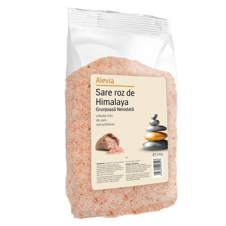 Sare Roz de Himalaya Grunjoasa Neiodata, Alevia, 500g - Vitax.ro
