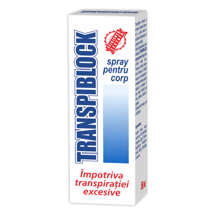 Transpiblock Spray Pentru Corp, Zdrovit, 50ml - Vitax.ro