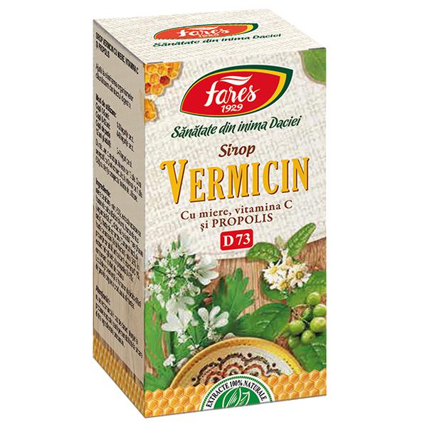 Vermicin cu Miere si Propolis D73, Fares, Sirop 100ml - Vitax.ro