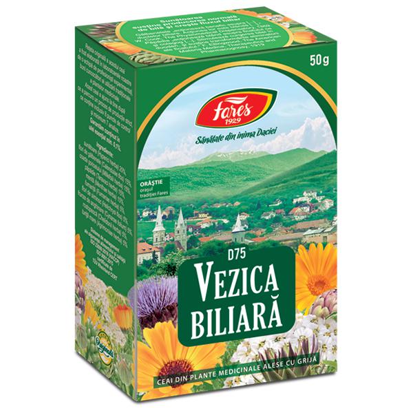 Vezica Biliara D75, Fares, Ceai la Punga 50gr - Vitax.ro
