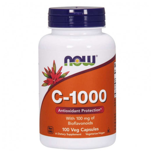 Vitamin C-1000 Complex cu Bioflavonoide, NOW Foods, 100 Capsule Vegetale - Vitax.ro
