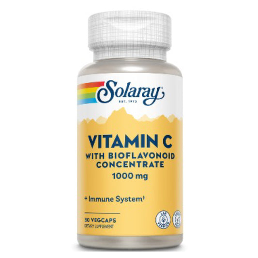 Vitamin C 1000mg - Adulti, Solaray, 30 Capsule Vegetale - Vitax.ro