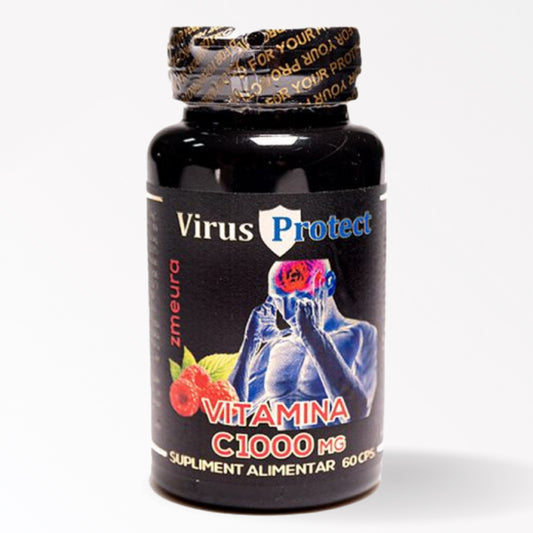 Vitamina C 1000 Mg Zmeura, Virus Protect, 60 Capsule - Vitax.ro