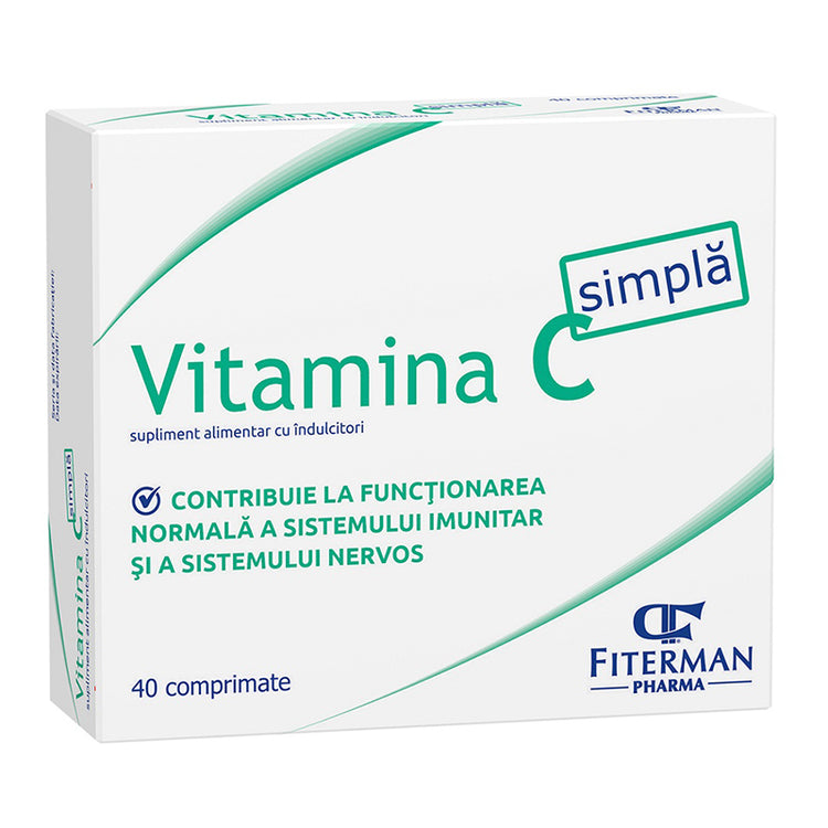 Vitamina C Simpla 180Mg, Fiterman Pharma, 40 Comprimate - Vitax.ro
