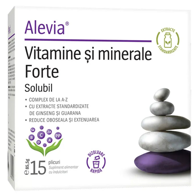 Vitamine si Minerale Forte, Alevia, 15 Plicuri - Vitax.ro