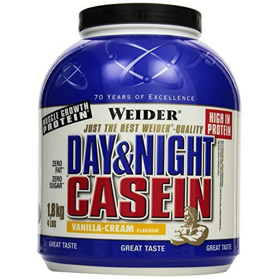 Day & Night Casein, Vanilla Cream - 1800g - Vitax.ro