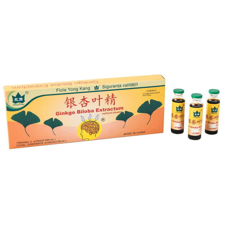 Ginkgo Biloba, Yong Kang, 10 Fiole Buvabile - Vitax.ro