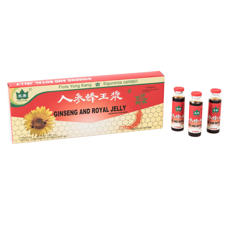 Ginseng & Royal Jelly, Yong Kang, 10 Fiole Buvabile - Vitax.ro