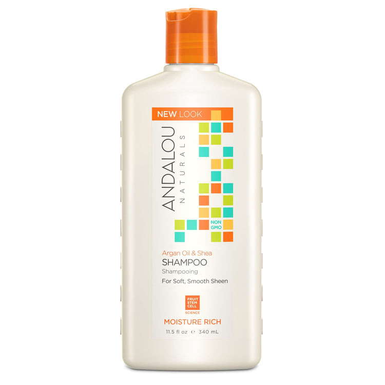 Argan Oil & Shea Moisture Rich Shampoo, Andalou Naturals, 340ml - Vitax.ro