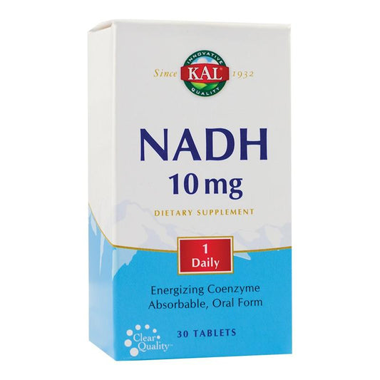 NADH 10mg, KAL, 30 Tablete Filmate Gastrorezistente, 3 Blistere cu 10 Tablete - Vitax.ro