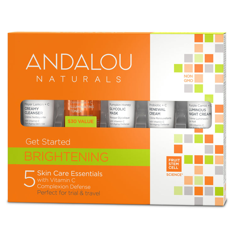 Brightening Get Started Kit, Andalou Naturals - Vitax.ro