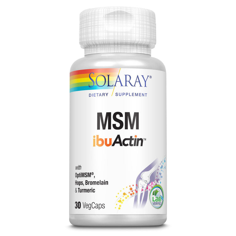 MSM IbuActin, Solaray, Flacon cu 30 Capsule Vegetale - Vitax.ro