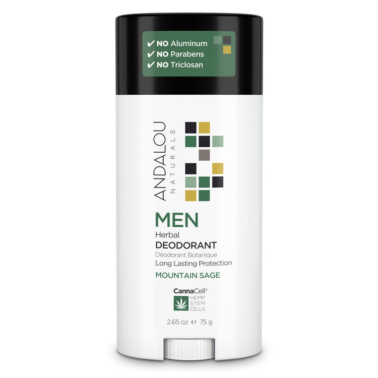 MEN Herbal Deodorant - MOUNTAIN SAGE, Andalou Naturals, 75g - Vitax.ro