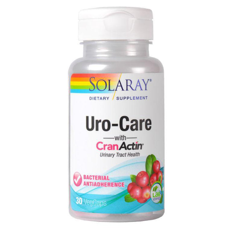 Uro-Care With CranActin, Solaray, 30 Capsule Vegetale - Vitax.ro