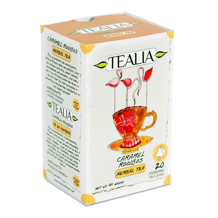 Caramel Rooibos, Tealia, Cutie cu 20 Plicuri Piramida x 2g - Vitax.ro