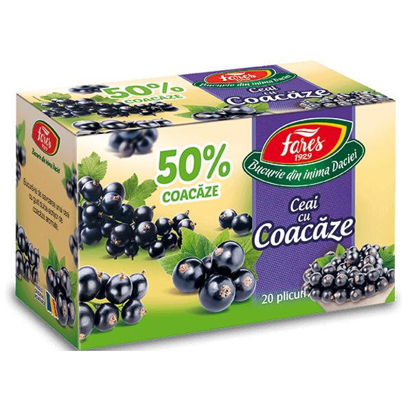 Ceai cu 50% Coacaze, Fares, 20 Pliculete - Vitax.ro