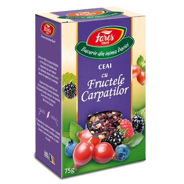 Ceai cu Fructele Carpatilor, Fares, Ceai Punga 75gr - Vitax.ro
