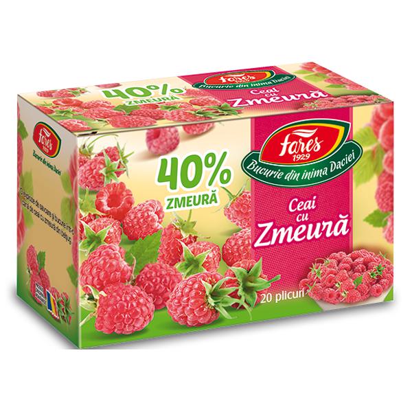 Ceai cu Zmeura 40%, Fares, 20 Pliculete - Vitax.ro