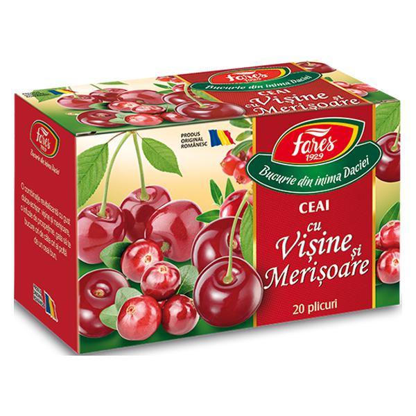 Ceai cu Visine si Merisoare, Fares, 20 Pliculete - Vitax.ro