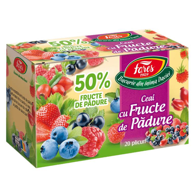 Ceai cu Fructe de Padure 50%, Fares, 20 Pliculete - Vitax.ro