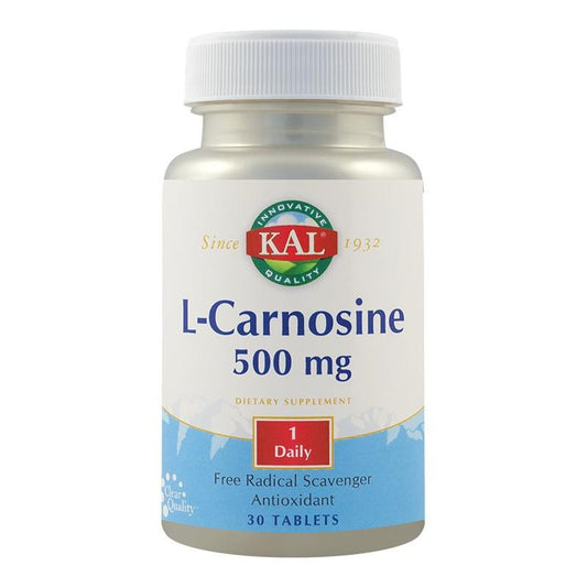L-Carnosine 500mg, KAL, ActivTab, 30 Tablete - Vitax.ro