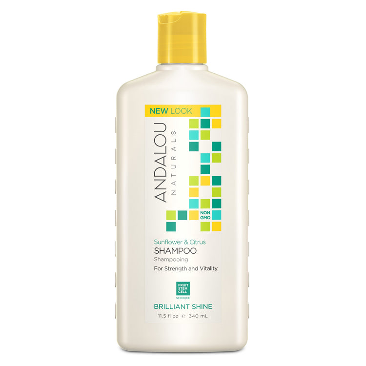 Sunflower & Citrus Brilliant Shine Shampoo, Andalou Naturals, 340ml - Vitax.ro