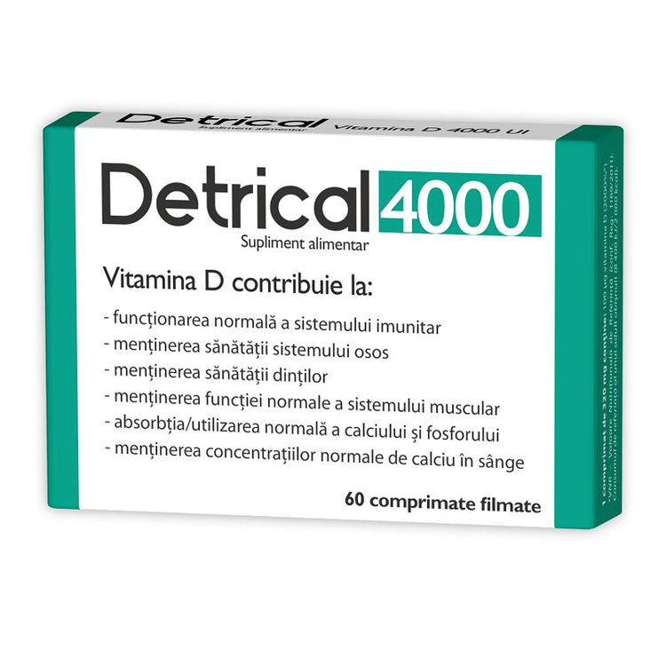 Detrical D3 4000 UI, Zdrovit, 60 Comprimate - Vitax.ro