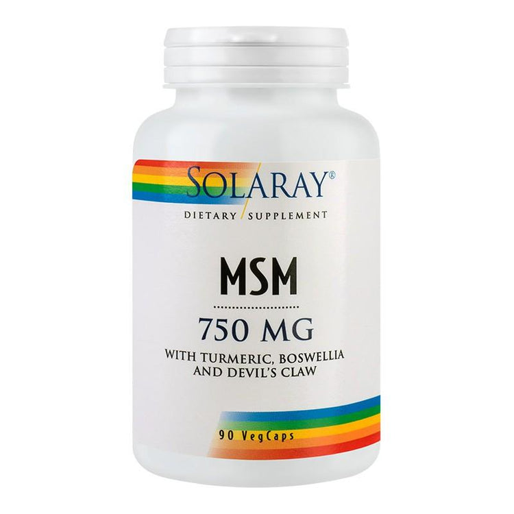 MSM 750mg, Solaray, 90 Capsule Vegetale - Vitax.ro
