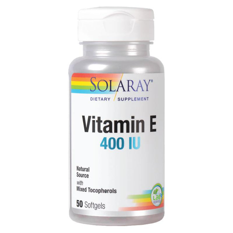 Vitamin E 400UI, Solaray, 50 Capsule Moi - Vitax.ro