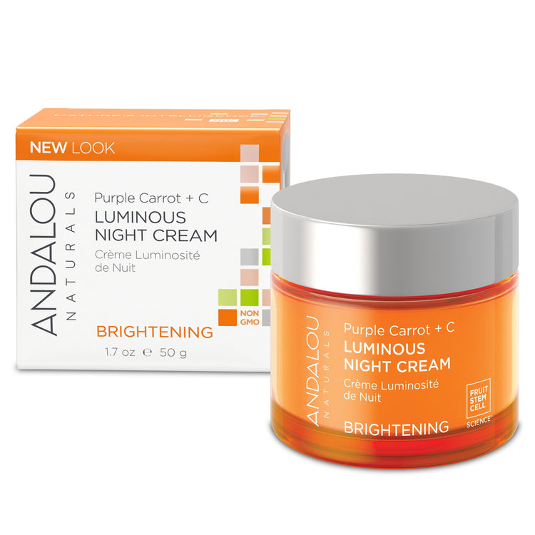Purple Carrot + C Luminous Night Cream, Andalou Naturals, 50g - Vitax.ro