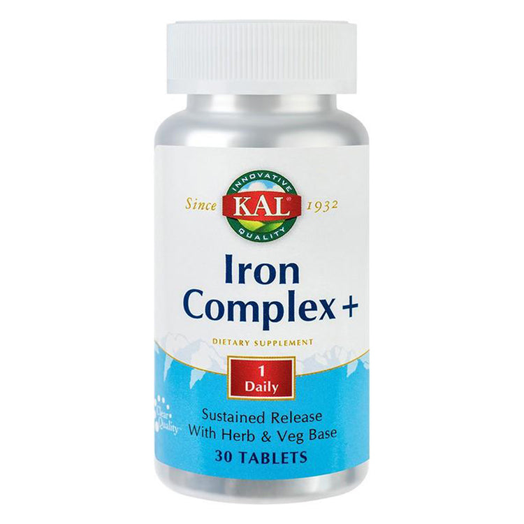 Iron Complex, KAL, Cu Eliberare Prelungita, 30 Tablete - Vitax.ro