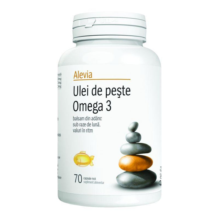Ulei de Peste Omega 3, Alevia, 70 Capsule Moi - Vitax.ro