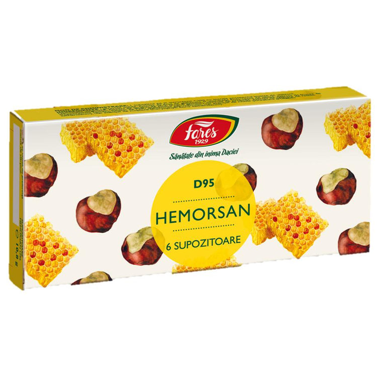 Hemorsan D95, Fares, 6 Supozitoare - Vitax.ro